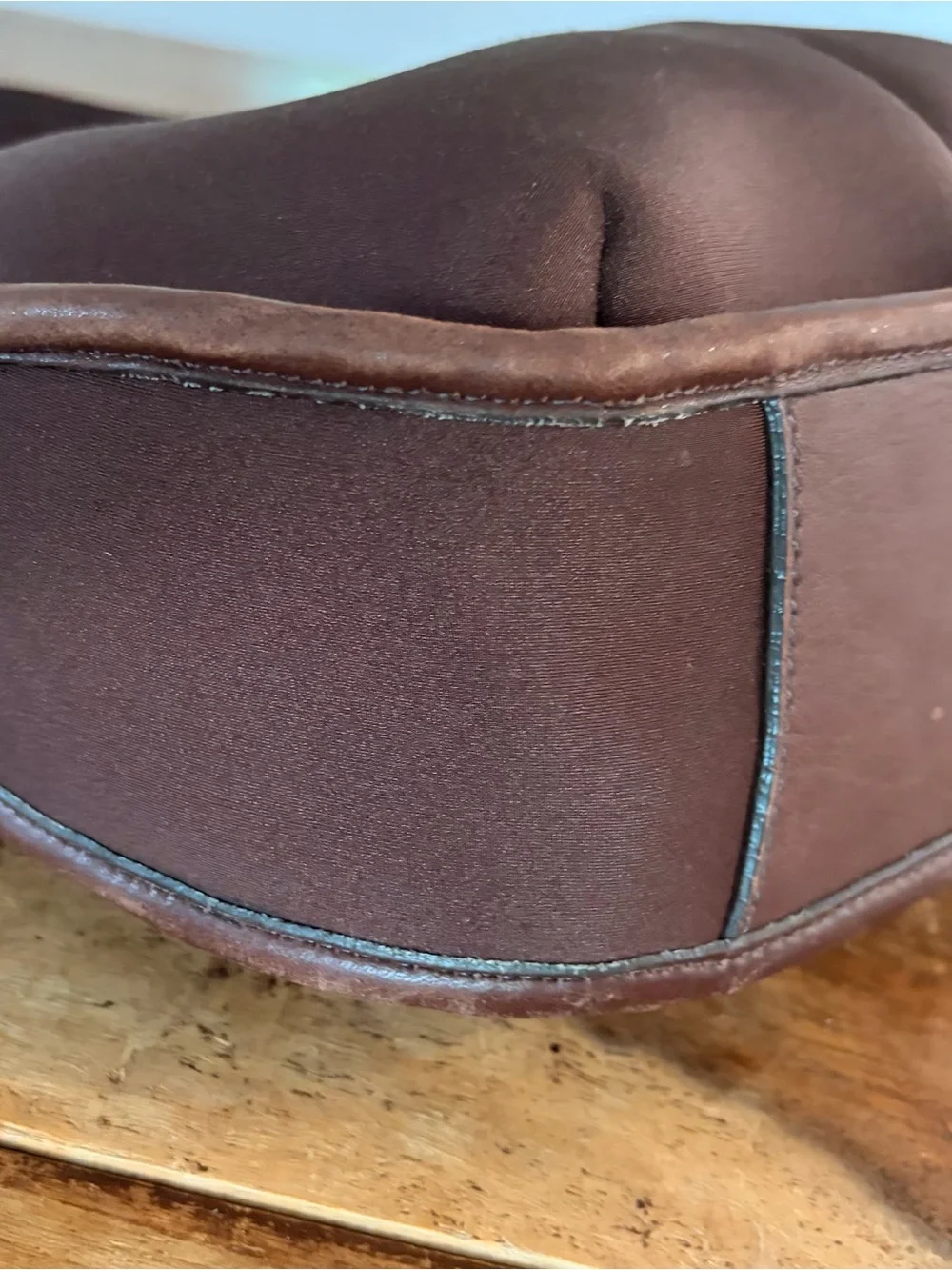 Vintage 90s Coach Mahogany Neoprene & Leather Pocket Ergo Zip Purse Bag
